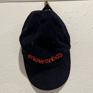 Flowerboy Navy Cap with Orange Embroidery